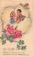 COUPLES - Les Fleurs D'amour - Couple Heureux - Carte Postale Ancienne - Paare