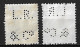 Perfin L.R. & Co In 1891 Prinses Wilhelmina 22½ Cent Donkergroen NVPH 41 (2 Richtingen) - Gezähnt (perforiert)
