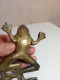 Delcampe - Grenouille En Bronze XIXème 13 Cm X 9 Cm Signé - Bronzes