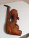 Ancienne Pipe En Bois Sculptée Du XIXème Hauteur 29 Cm - Hout