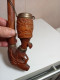 Delcampe - Ancienne Pipe En Bois Sculptée Du XIXème Hauteur 29 Cm - Bois