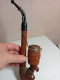 Delcampe - Ancienne Pipe En Bois Sculptée Du XIXème Hauteur 29 Cm - Madera