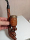 Delcampe - Ancienne Pipe En Bois Sculptée Du XIXème Hauteur 29 Cm - Legni