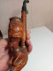 Delcampe - Ancienne Pipe En Bois Sculptée Du XIXème Hauteur 29 Cm - Legni