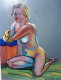 ARTISTE COTE AQUARELLE SIGNE RAYMOND BÉTAR (1929-2017) FEMME NUE 1992 ENCADREE - Aquarel