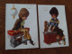 LOT DE 2 ILLUSTRATIONS DOUBLES .. "VIVE SAINT NICOLAS" ..JEUNES GARCONS ET CHIENS..SIGNE COTTA - Valentijnsdag