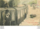 (XX) Carte Montage Gare Train Locomotive Voyageuse Voyageur. J'arrive Ou Pars En1908 STAINS 93 - Stains