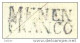 _Cn954: MENEN / FRANCO (= Type 10) > Jemappes. ...+ Binnen: Stempel REGENCE DE MENIN  23 Décembre 1822 - 1815-1830 (Hollandse Tijd)