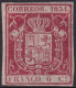 Spain 1854 Sc 26 España Ed 24 MLH* Thin White Paper - Nuovi