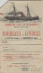 Circa 1870 2 DOCUMENTS AVEC ENTETE Bristol General Steam Navigation  Et Lambton Line Of Steamers Bordeaux Londres - 1800 – 1899