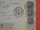 DF18 CHINA BELLE LETTRE RECOM. RARE  1926 PEIPING A PARIS FRANCE+++BANDE VERT. DE 3 TP CHINE  +AFF. PLAISANT+ - 1912-1949 Republic