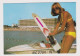 Young Woman With Swimwear, Motorboat, Waterskiing, Beach Scene, Vintage Photo Postcard RPPc (L66967) - Pin-Ups