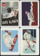 Five Coca-Cola Magnetic Cards From The 1994 Lillehammer Olympic Games With The Polar Bear. Postal - Hiver 1994: Lillehammer