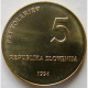 SLOVENIA SLOVENIJA SLOVENIE SLOWENIEN  - 1994 -  5 Tolarjev - KM 16 - UNC - Bishop Abraham - Slowenien