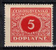 ** Tchécoslovaquie 1928 Mi P 55 (Yv TT 55), (MNH)** Varieté Position 68 - Variétés Et Curiosités