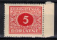 ** Tchécoslovaquie 1928 Mi P 55 (Yv TT 55), (MNH)** Varieté Position 60 - Plaatfouten En Curiosa