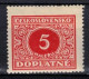 ** Tchécoslovaquie 1928 Mi P 55 (Yv TT 55), (MNH)** Varieté Position 4 - Abarten Und Kuriositäten