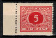 ** Tchécoslovaquie 1928 Mi P 55 (Yv TT 55), (MNH)** Varieté Position 61 - Varietà & Curiosità