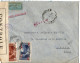 LIBAN AFFRANCHISSEMENT COMBINE SUR LETTRE EN POSTE AERIENNE OBLITERE 1 1945 POUR LA FRANCE CENSURE - Covers & Documents