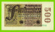 ALLEMAGNE / 500.000.000 / 500 MILLIONS De MARK / 01 SEPTEMBRE 1923  / PRESQUE SUP / Petite Pliure / UNIFACEP - 50 Mark