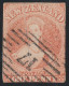 CLASSIC NEW ZEALAND 1d CHALON IMPERF RICHARDSON PRINT SHOWING PAPERFOLD - Oblitérés