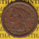 @Y@  USA 1 Large Cent 1846 Braided Hair    (2575) - 1840-1857: Braided Hair (Capelli Intrecciati)