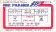 Air France Horaire D'Hiver Turquie 1977/1978 Card 7x11.5 Cm - Europa