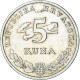 Monnaie, Croatie, 5 Kuna, 1993 - Croatie