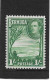 BERMUDA 1952 1s BLUISH GREEN SG 115a  MOUNTED MINT Cat £16 - Bermuda