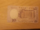 Israel-10 LIROT SCIENTIST-(1958)-(RED NUMBER)-(153)-(491606-כ/4)-USED-BANK NOTE - Israel