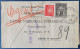 1943 Entier Postal Chaplain 2 F Noir Double + Complément Obl " PARIS 53/ R POUSSIN " Format 280 X 240 Mm CHA R1 TTB - Pneumatiques