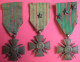 Ww1 Décorations Médailles 3 Croix De Guerre Avec Distinctions De Poilus 1914-1915 1914-1916 1914-1917 & Rubans - France