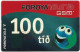 Faroe - Smiling Face, Exp. 31.12.2003, GSM Refill 100Kr, Used - Isole Faroe