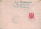ROUMANIE - LETTRE DE PLOESTI POUR LA FRANCE EN POSTE RESTANTE - TAXE 10F GERBE AU VERSO CACHET ROUGE TOULON 19-1-1957. - 1859-1959 Covers & Documents