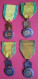 Lot De 4 Décorations Mérite Miltaire & Rubans Sauf 1 - France