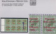 Ireland 1922 Thom Rialtas 5-line Ovpt In Red On 9d Olive Green, Block Of 8, One Var. "Ei Over 1" Mint - Unused Stamps