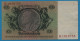 DEUTSCHES REICH 50 REICHSMARK 30.03.1933 LETTER I # X.1819755 P# 182a  David Hansemann - 50 Reichsmark