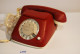 C132 Vintage Retro Phone FEUER NOTRUF Germany LUXE EN CUIR Leather ROUGE GRENAT - Telefonia