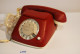 C132 Vintage Retro Phone FEUER NOTRUF Germany LUXE EN CUIR Leather ROUGE GRENAT - Telefonía