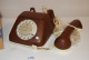 C132 Vintage Retro Phone FEUER NOTRUF Germany LUXE EN CUIR Leather BRUN 3 - Telephony