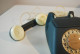 Delcampe - C132 Vintage Retro Phone FEUER NOTRUF Germany LUXE EN CUIR Leather GRIS BLEU - Telefontechnik
