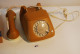 C132 Vintage Retro Phone FEUER NOTRUF Germany LUXE EN CUIR Leather Jaune 2 - Telephony