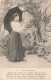 FANTAISIE - Femme - C'est Le Printemps - Femme Avec Un Ombrelle Dans La Forêt - Carte Postale Ancienne - Frauen