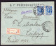 1913 R-Brief Aus Moskau Nach Leipzig. 2x 2k, Niklaus II Frankatur. - Covers & Documents