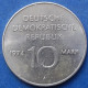DDR · GDR - 10 Mark 1974 A "25th Anniversary GDR" KM# 50 German Democratic Republic (1948-1990) - Edelweiss Coins - 10 Marcos