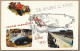 CPSM 72 COURSE AUTOMOBILE 24 HEURES DU MANS - Depuis 1923 - TB CP Multivue Dont Dessins , Circuit Départ Ferrari ? - Le Mans