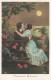 COUPLE - Premier Baiser - Couple Sous Le Clair De Lune - PH - Carte Postale Ancienne - Paare