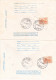 CHRISTMAS ORNAMENTS, EFO- SHIFTED OVERPRINT PRICE, COVER STATIONERY, 2X, 1993, ROMANIA - Variétés Et Curiosités