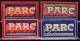 "PARC" Razor Blade Old Vintage 4 WRAPPERS (see Sales Conditions) - Scheermesjes