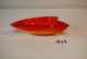 C141 Ancien Plateau En Verre Coulé - Orange - Art Deco - Design - Jugendstil / Art Déco